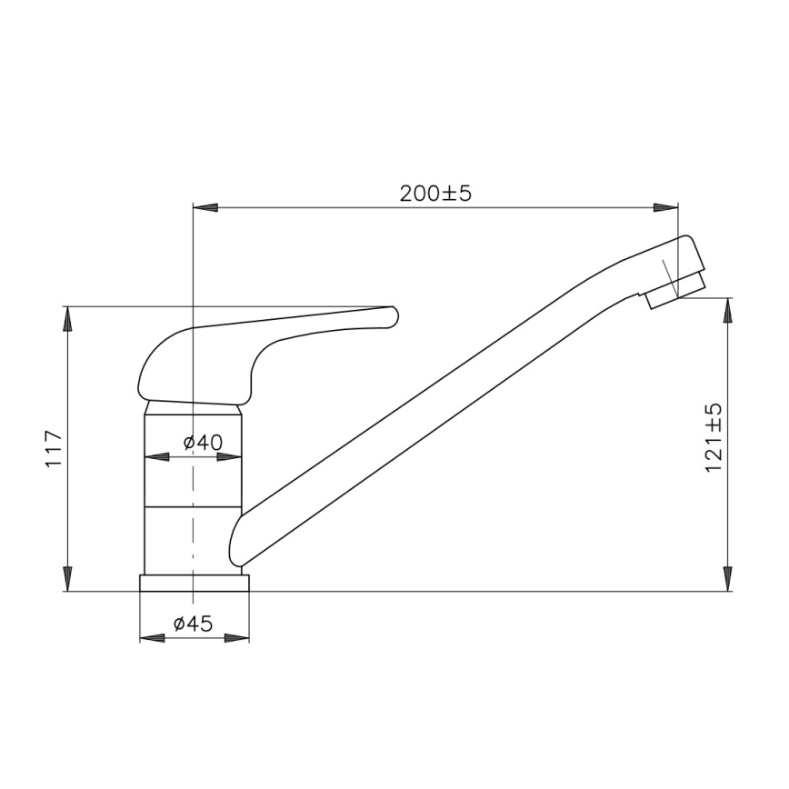 RAV Slezák SA005.0 - Köögivalamu segisti SAZAVA 11,7 cm läikiv kroom