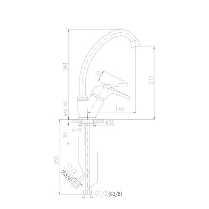 RAV Slezák SA006.0/1 - Köögisegisti SAZAVA 26,1 cm, läikiv kroom