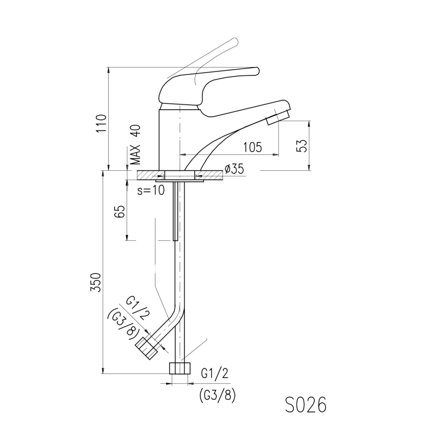RAV Slezák SA026.0 - Valamu segisti SAZAVA 11,5 cm läikiv kroom