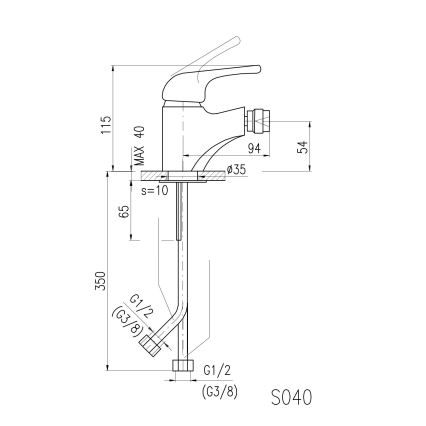 RAV Slezák SA044.0 - Bidee segisti SAZAVA 11,5 cm läikiv kroom