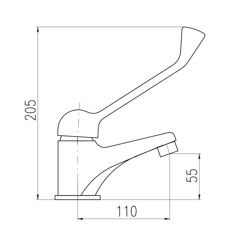 RAV Slezák SA626.0 - Valamusegisti meditsiinilise hoovaga SAZAVA 20,5 cm läikiv kroom