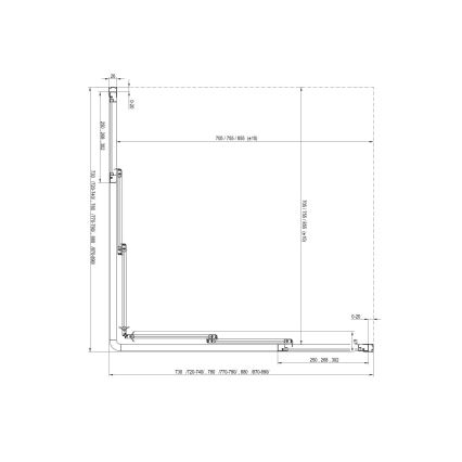 Ravak 15V701R2Z1 - Dušiuksed SUPERNOVA 90x198 cm valge