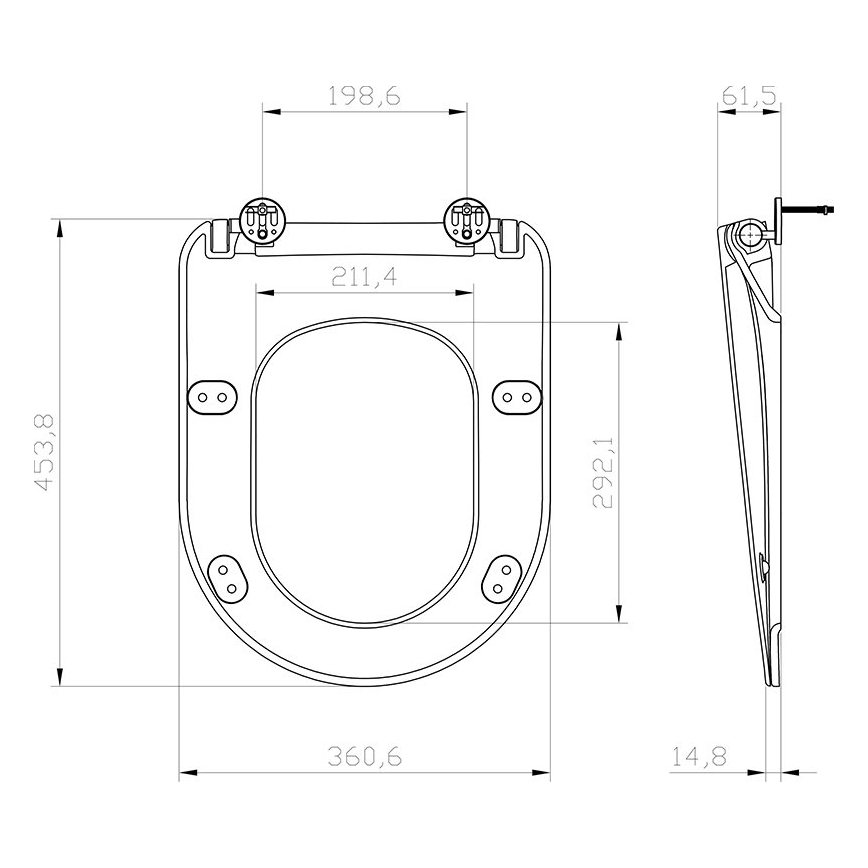 Ravak X01795 - WC-poti kaas SoftClose CHROME must