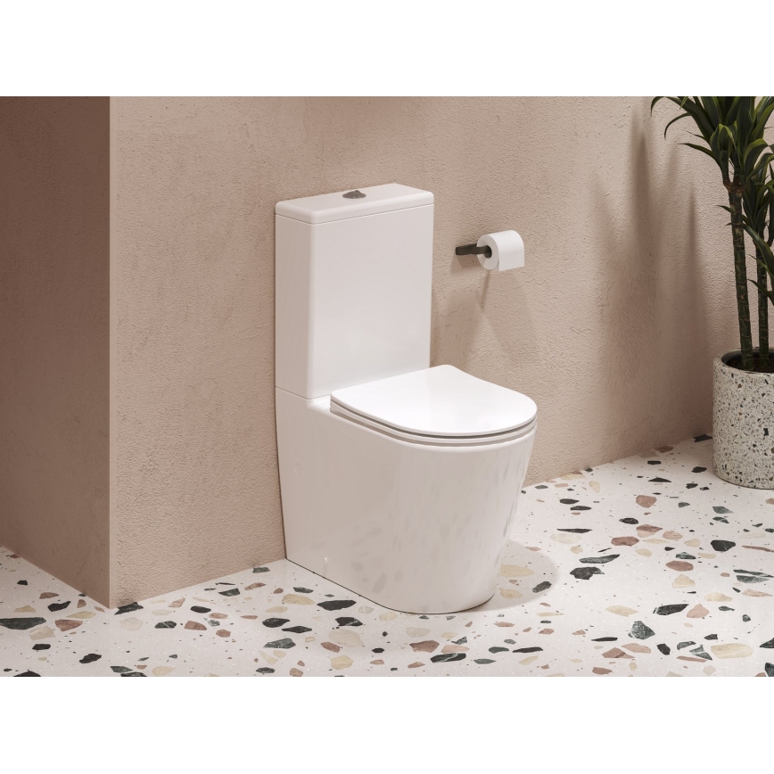 Ravak X01872 - kombineeritud WC servavaba SoftClose-istmekaanega ELEGANT keraamika/valge