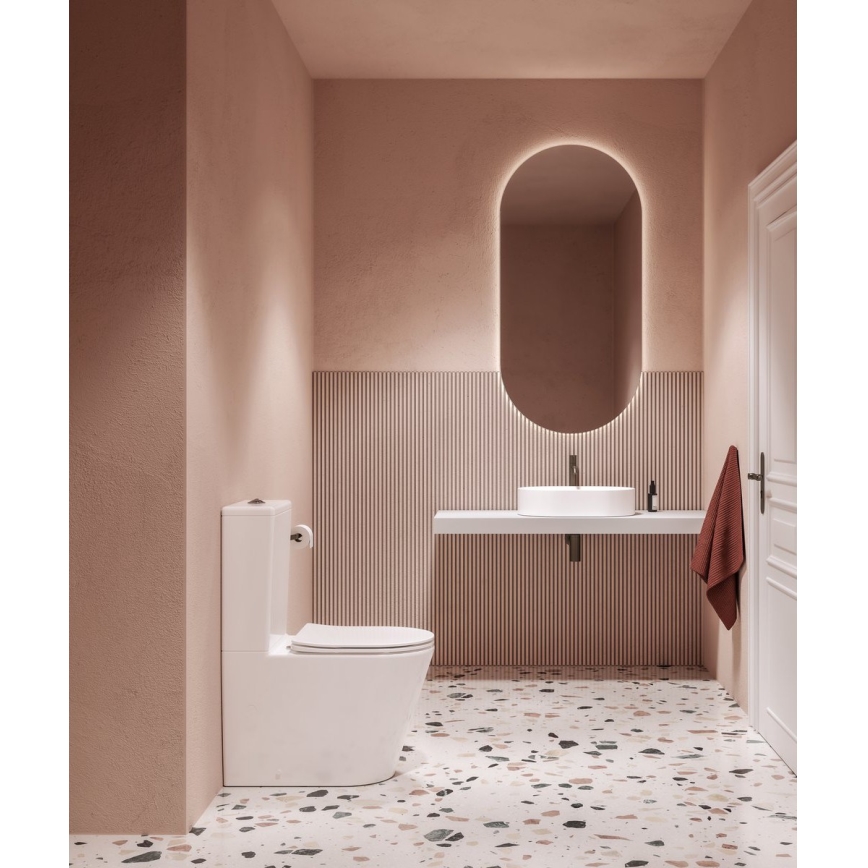 Ravak X01872 - kombineeritud WC servavaba SoftClose-istmekaanega ELEGANT keraamika/valge