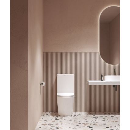Ravak X01872 - kombineeritud WC servavaba SoftClose-istmekaanega ELEGANT keraamika/valge