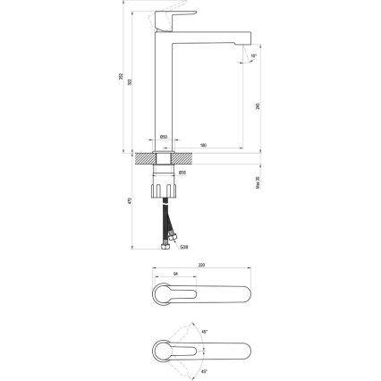 Ravak X070114 - Valamusegisti PURI 32,2 cm, läikiv kroom