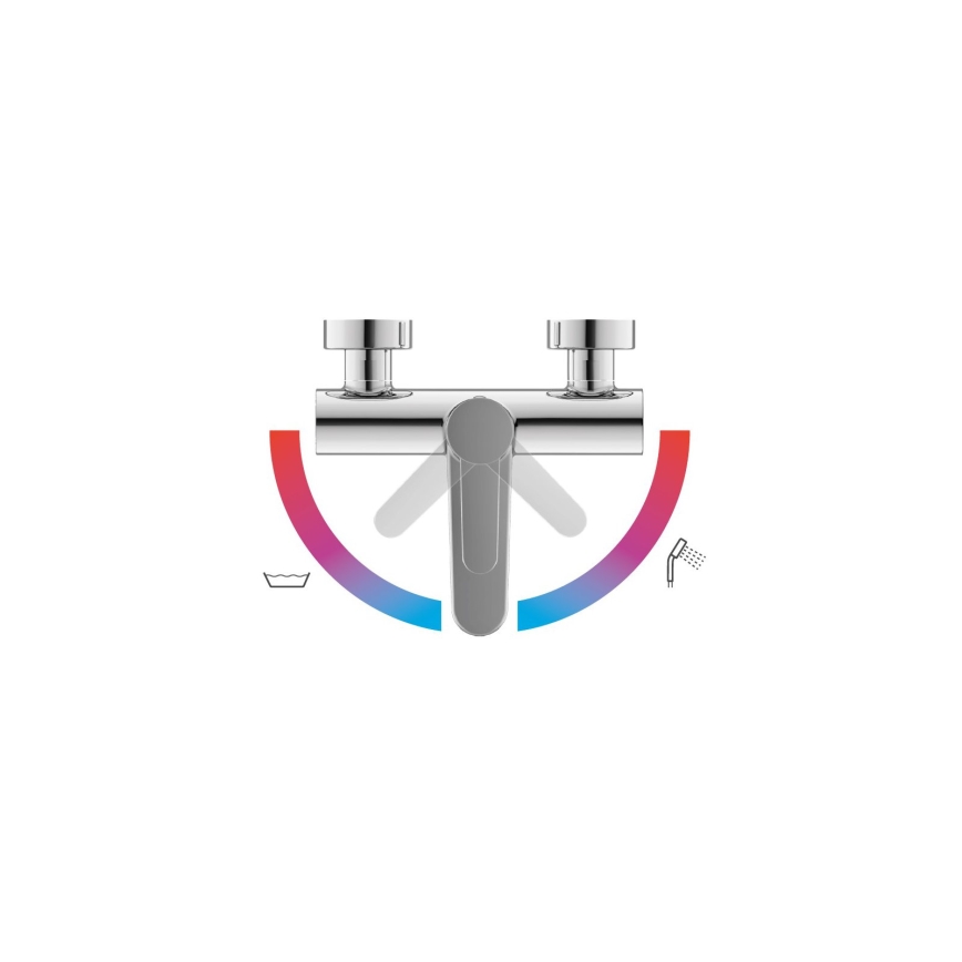 Ravak X070115 - vannisegisti PURI, läikiv kroom