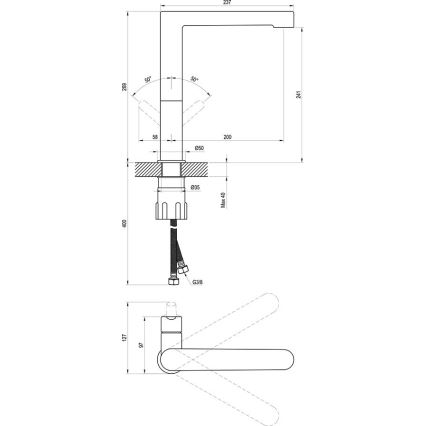 Ravak X070143 - valamu segisti PURI, 26,9 cm, läikiv kroom