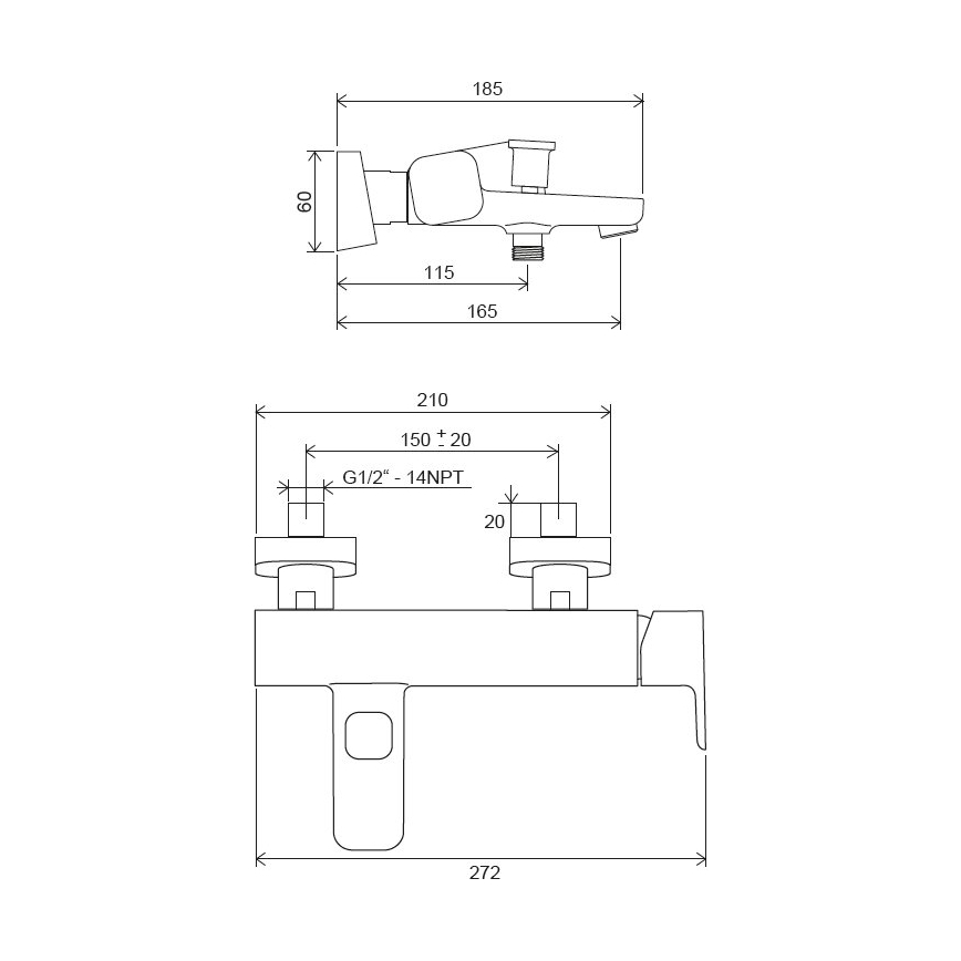 Ravak X070152 - FREE vannisegisti, must