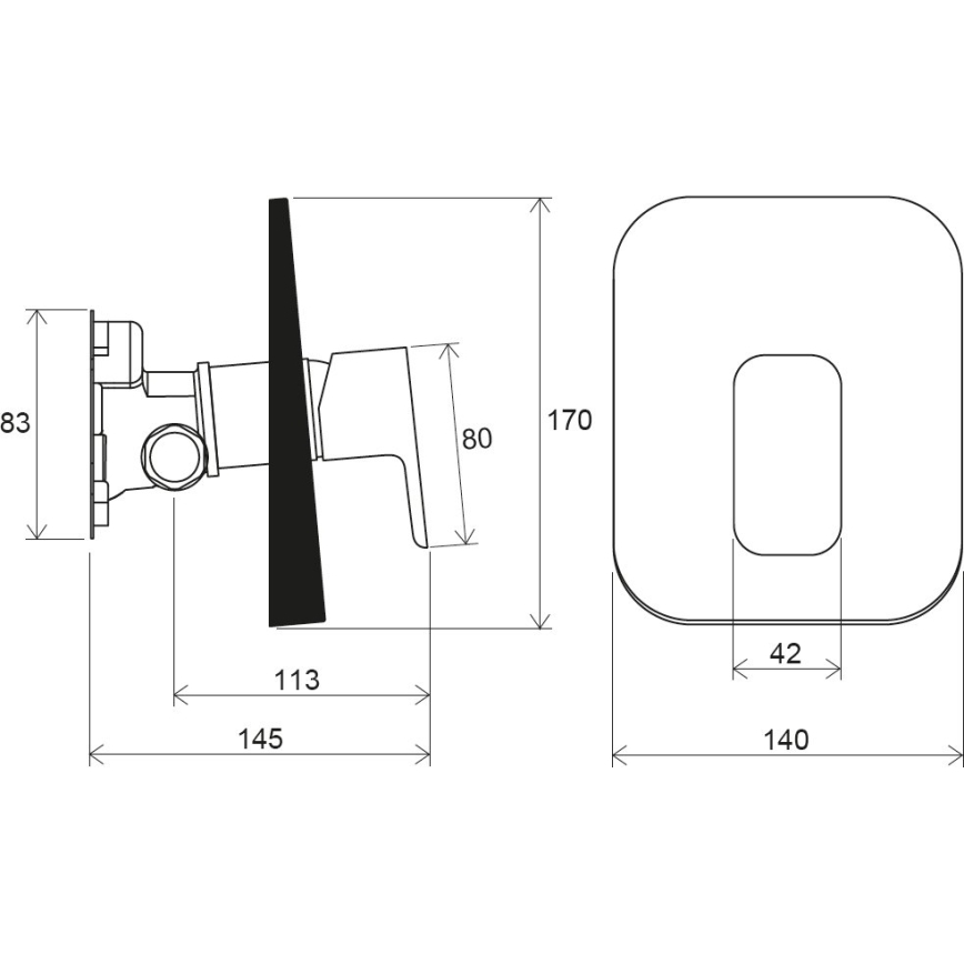 Ravak X070159 - FREE peidetav dušisegisti, must