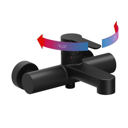 Ravak X070185 - PURI vannisegisti, must