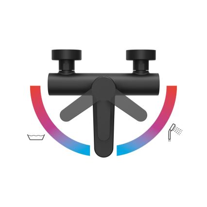 Ravak X070185 - PURI vannisegisti, must