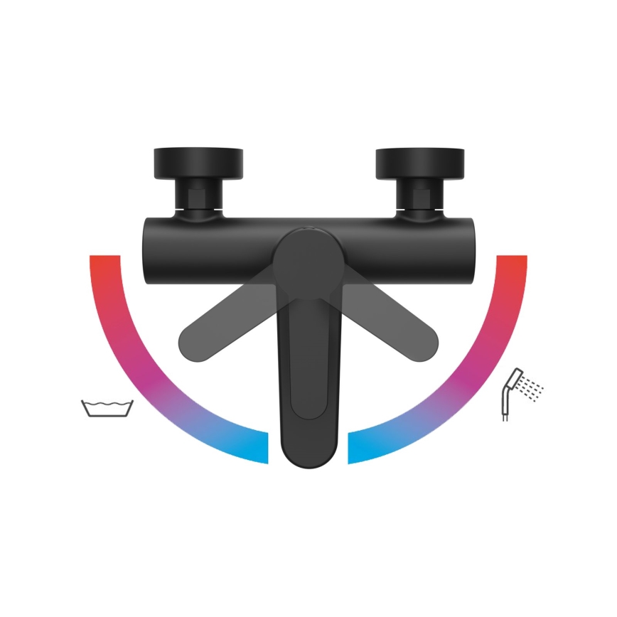 Ravak X070185 - PURI vannisegisti, must