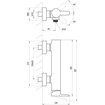 Ravak X070187 - PURI dušisegisti, must