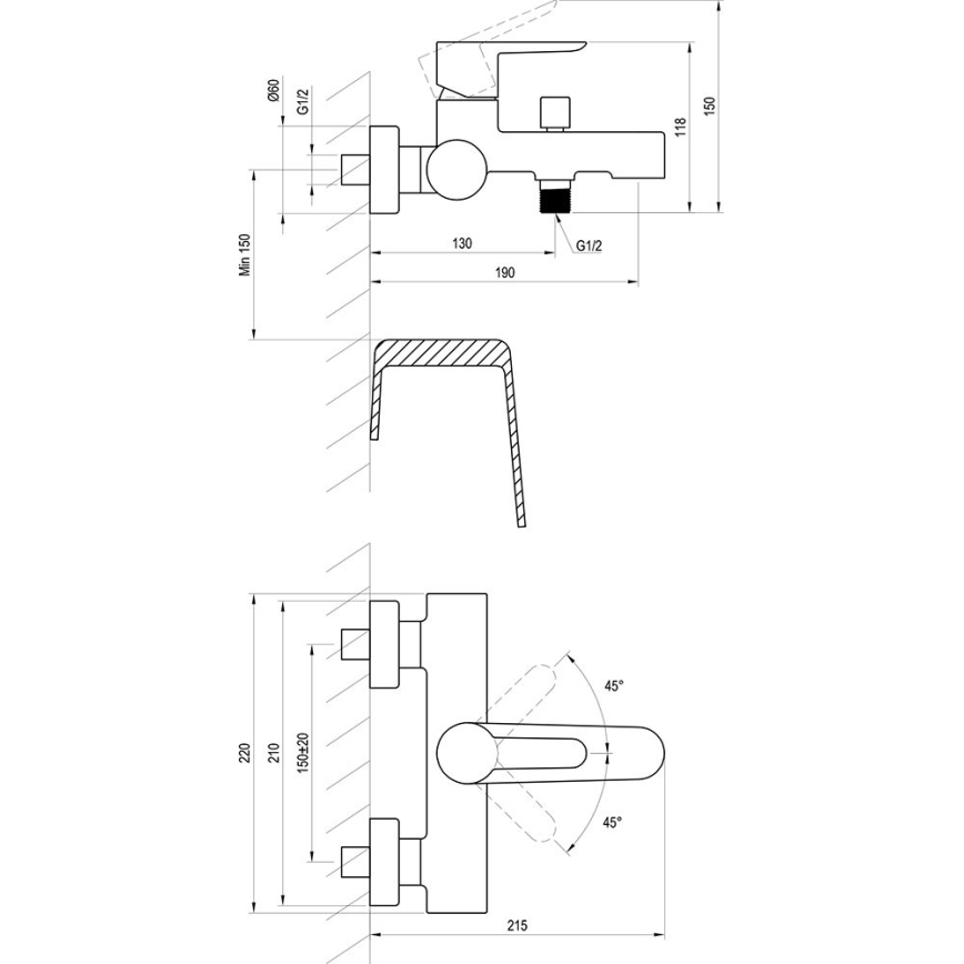 Ravak X070192 - Vannisegisti PURI must