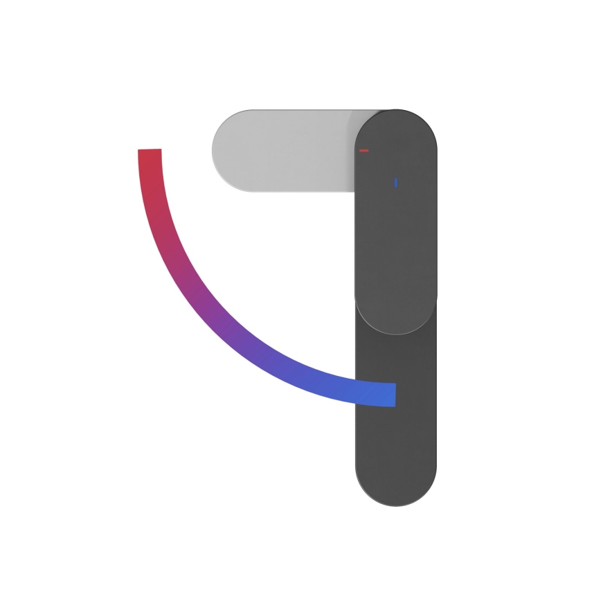 Ravak X070460 - CHROME valamusegisti 17,7 cm must