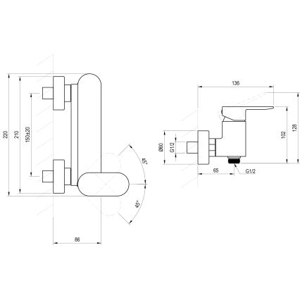 Ravak X070464 - Dušisegisti CHROME must