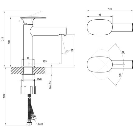 Ravak X070565 - Valamusegisti SPRING 18,9 cm valge