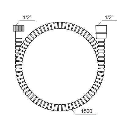 Ravak X07P006 - Dušivoolik 150 cm, läikiv kroom