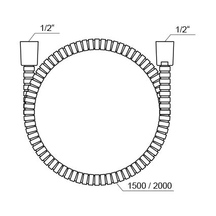 Ravak X07P341 - dušivoolik 200 cm, läikiv kroom