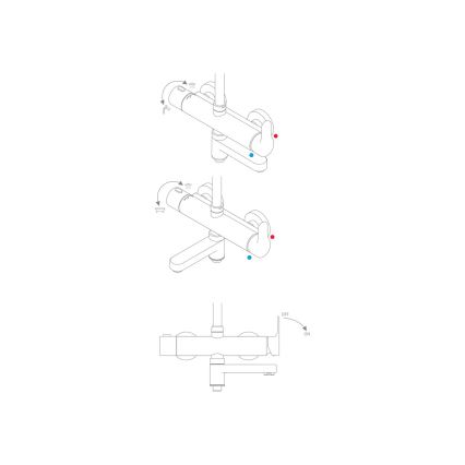 Ravak X07P642 - dušikomplekt koos segistiga, läikiv kroom