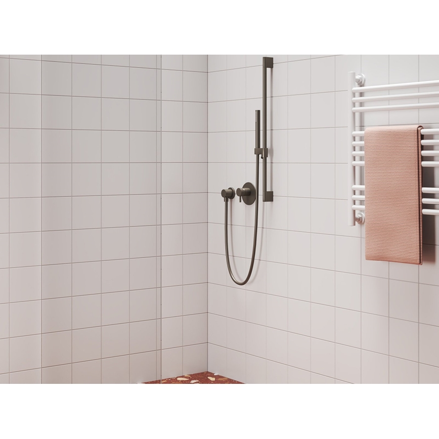 Ravak X07P694 - Käsidušš, harjatud grafiitviimistlusega