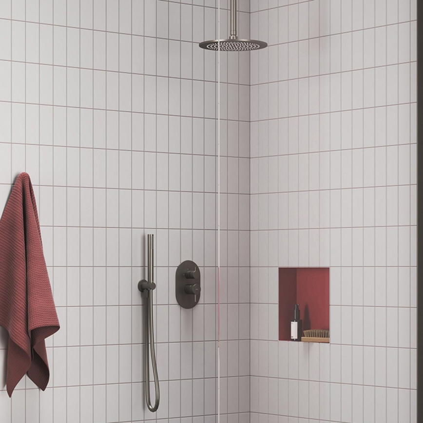 Ravak X07P694 - Käsidušš, harjatud grafiitviimistlusega