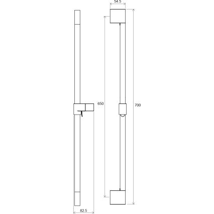 Ravak X07P715 - dušivarras 70 cm harjatud roosakuldne