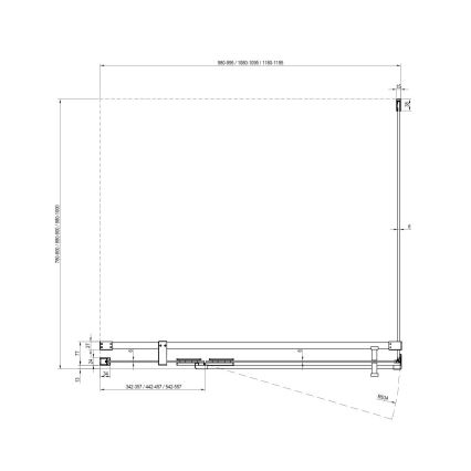 Ravak X9VVA0A00Z1 - COOL fikseeritud dušisein, läikiv kroom