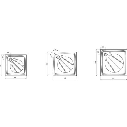 Ravak XA037701010 - ruudukujuline dušinõu PERSEUS 90x90 cm, valge