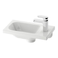 Ravak XJGP1100000 - Seinale paigaldatav valamu CHROME 40x22 cm valatud marmor/valge