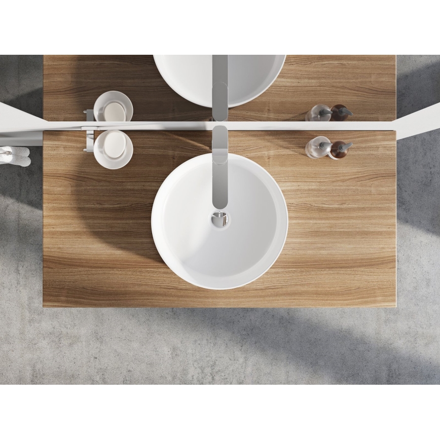 Ravak XJX01140002 - UNI SLIM valamu lauaplaadile, Ø 40 cm, keraamika/valge