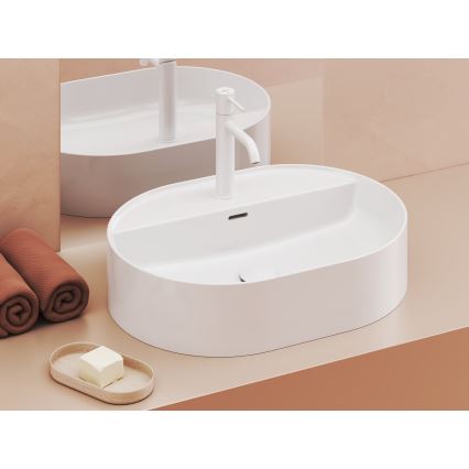 Ravak XJX01155003 - Lauale paigaldatav valamu CERAMIC SLIM 55x40 cm keraamika/valge