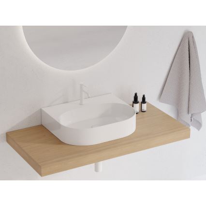 Ravak XJX01155004 - Lauaplaadile paigaldatav valamu CERAMIC SLIM 55x45 cm keraamika/valge