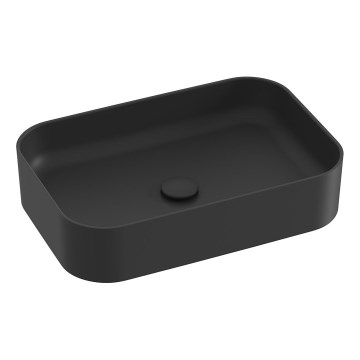 Ravak XJX0D155001 - Lauale paigaldatav valamu CERAMIC SLIM 55x37 cm keraamika/must