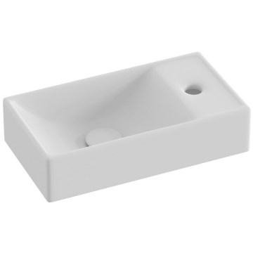 Ravak XJXP1240000 - Seinale kinnitatav valamu VEDA 40,8x22,2 cm keraamika/valge
