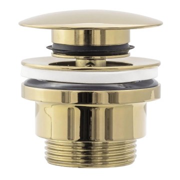 REA-A2360 - Valamu äravool CLICK-CLACK, läbimõõt 6,4 cm, kuldne