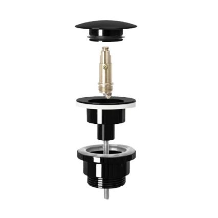 REA-A4100 - Valamu äravool CLICK-CLACK Ø 6,4 cm, läikiv must