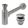 REA-A4400 - Valamu sifoon CLICK-CLACK sulguriga, läbimõõt 6,4 cm, niklist viimistlusega