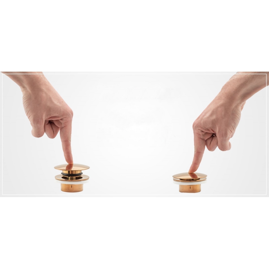 REA-A5215 - Valamu sifoon CLICK-CLACK äravooluga, läbimõõduga 6,4 cm, mattmust