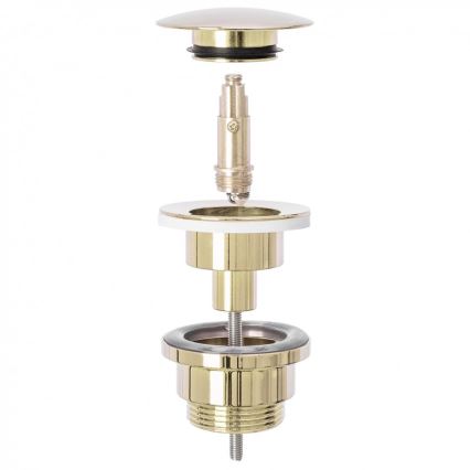 REA-A5692 - Valamuisifoon CLICK-CLACK äravooluga, läbimõõt 6,4 cm, kuldne