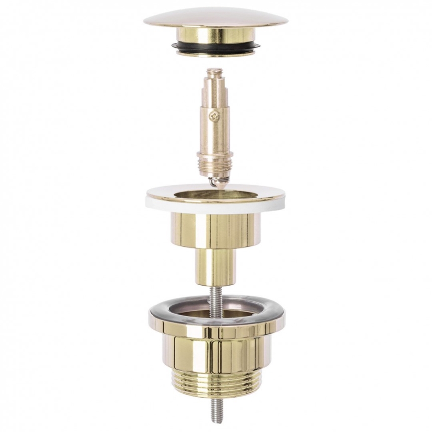REA-A5692 - Valamuisifoon CLICK-CLACK äravooluga, läbimõõt 6,4 cm, kuldne