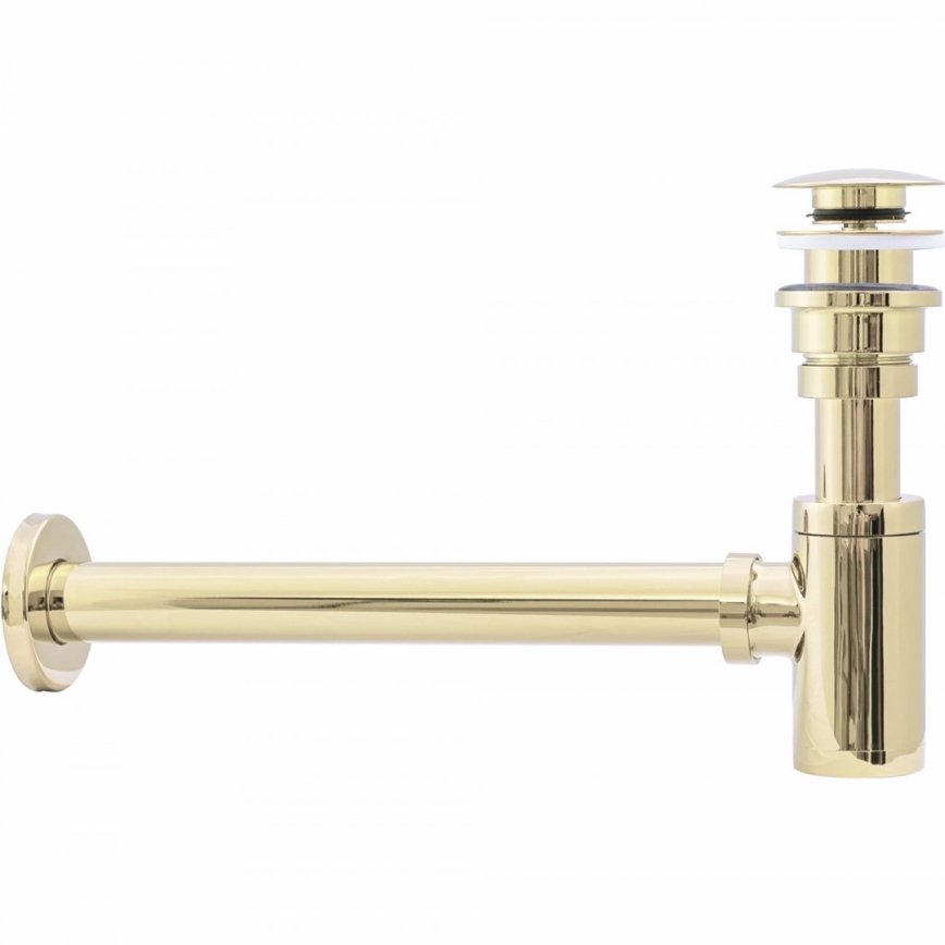 REA-A5692 - Valamuisifoon CLICK-CLACK äravooluga, läbimõõt 6,4 cm, kuldne