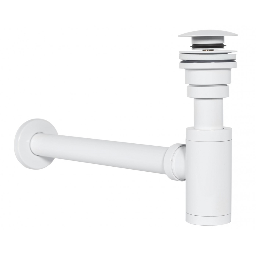 REA-A6952 - Valamu sifoon CLICK-CLACK äravooluga, läbimõõt 6,4 cm, valge