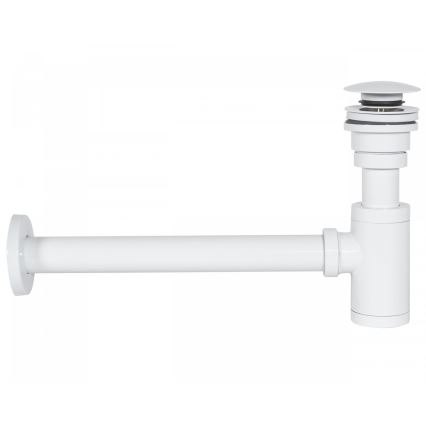 REA-A6952 - Valamu sifoon CLICK-CLACK äravooluga, läbimõõt 6,4 cm, valge
