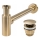 REA-A8586 - Valamu sifoon CLICK-CLACK äravooluga, läbimõõt 6,4 cm, harjatud kuld