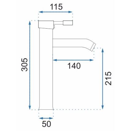 REA-B0027 - Valamusegisti GRAF 30,5 cm läikiv kroom