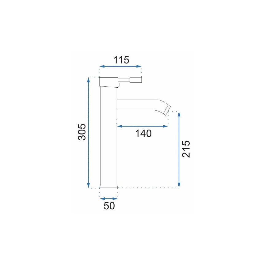 REA-B0027 - Valamusegisti GRAF 30,5 cm läikiv kroom