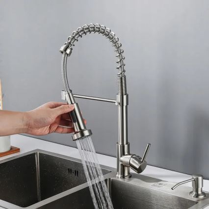 REA-B0417 - Köögisegisti väljatõmmatava dušiotsikuga COLIN 42,5 cm, nikli viimistlusega